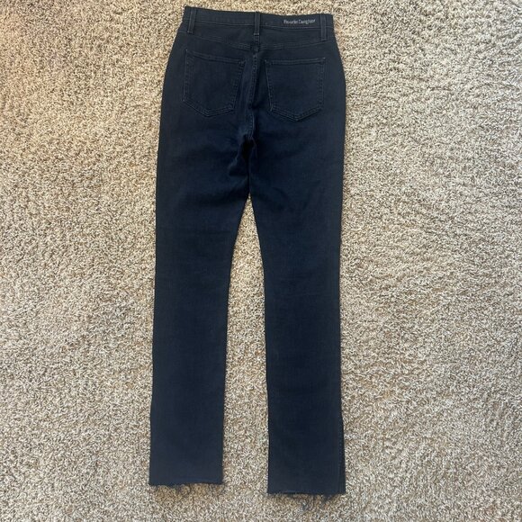 FAVORITE DAUGHTER Valentina Super High Rise Tower Jeans in Black Women's Size 29 - Picture 5 of 13